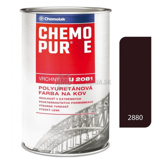 Chemopur E U 2081 Polyuretánová vrchná farba, hnedá gaštanová 2880, 0,8 kg