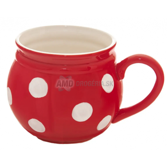 ORION HRNČEK KERAMICKÝ  KRAJÁČ VEĽKÁ BODKA 1L ČERVENÝ