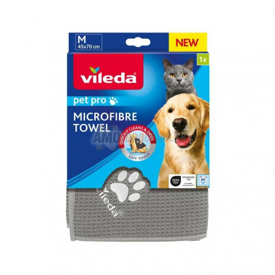 Vileda Pet Pro mikrovláknový uterák pre domácich miláčikov, 45×70 cm