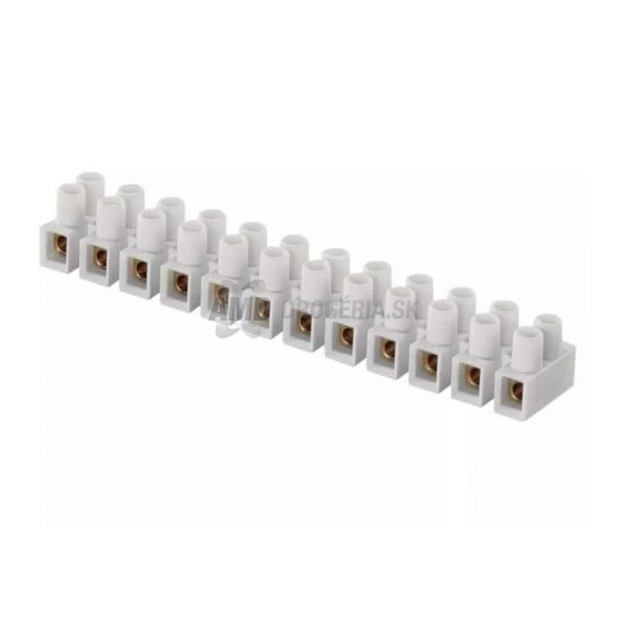 Svorkovnica 12x4 mm, biela, 1 ks