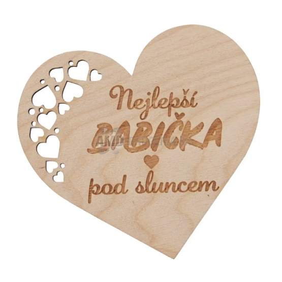 ORION PODTÁCKA DREVO NEJLEPŠÍ BABIČKA 12X11CM