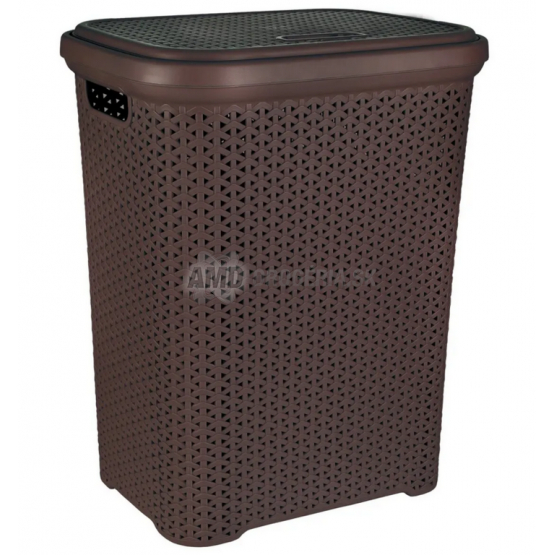 KÔŠ NA BIELIZEŇ VRCHNÁK UH RATAN HOBBY 55L HNEDÁ