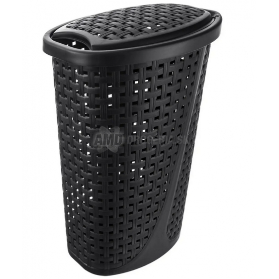 KÔŠ NA PRÁDLO VEKO UH SLIM 45L ČIERNY