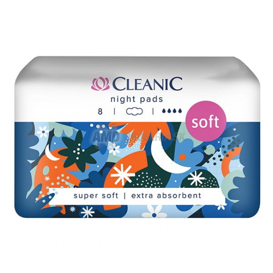 Cleanic Soft Night dámske hygienické nočné vložky, 10 ks