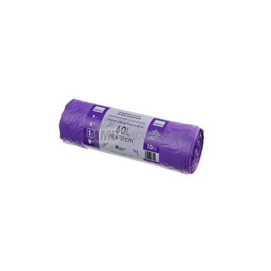 Lumax Vrecia do koša zaťahovacie s uchom, levanduľová vôňa, 60 l (60×70 cm), 10 ks