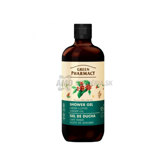 Green Pharmacy Sprchový gél Zelená káva a zázvorový olej, 500 ml