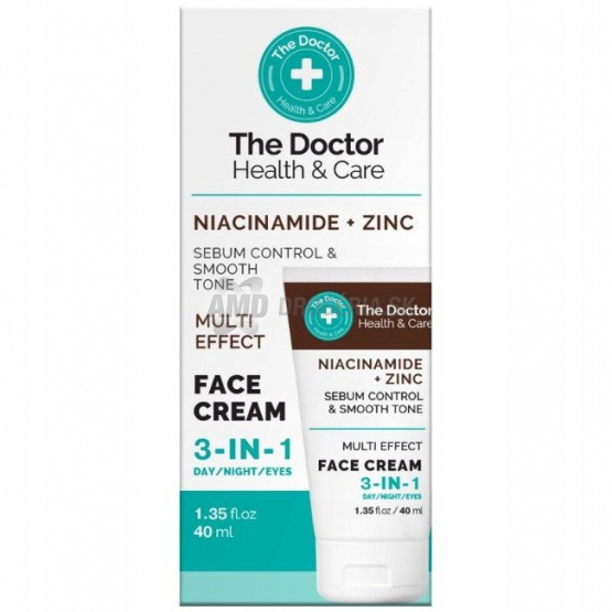The Doctor Pleťový krém 3v1 Niacínamid + Zinok, 40 ml