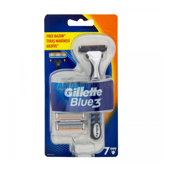 GILLETTE BLUE 3 HOLIACI STROJČEK + NÁHRADNÉ HLAVICE 6 KS