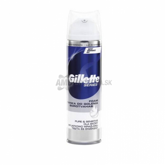 GILLETTE SERIES PENA NA HOLENIE PURE & SENSITIVE 250 ML