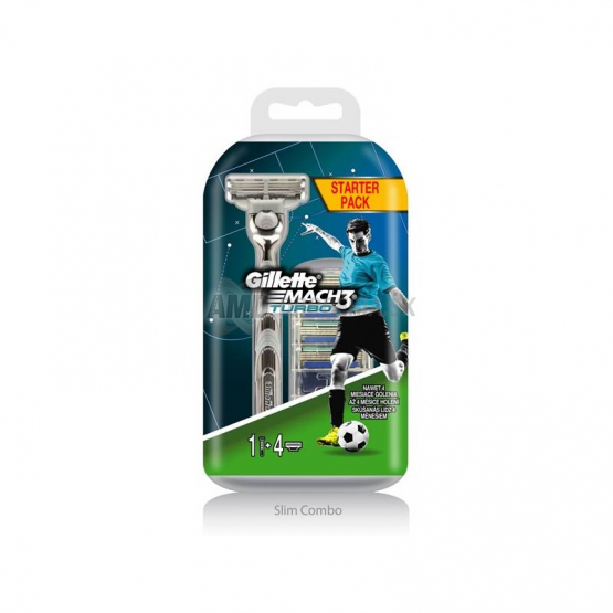 GILLETTE MACH3 TURBO NÁHRADNÉ HLAVICE 3 KS + STRJČEK
