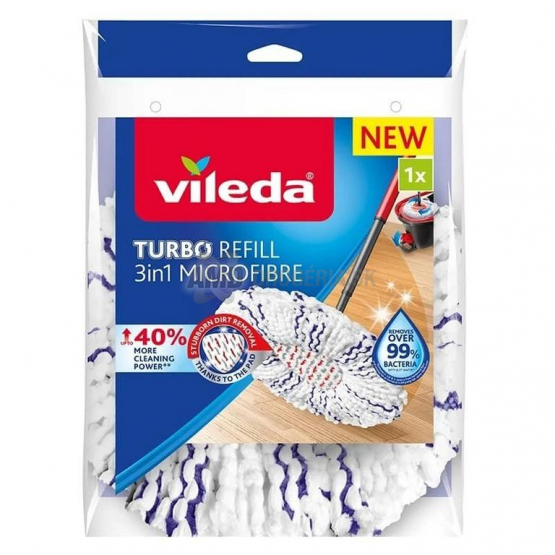 Vileda Easy Wring & Clean Turbo 3v1 náhradná hlavica mopu, 1 ks