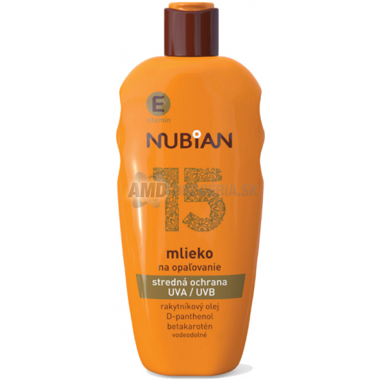 NUBIAN MLIEKO NA OPAĽOVANIE  SPF15 200ML