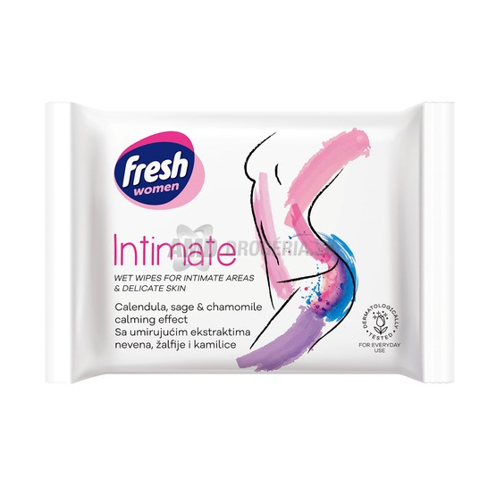 Fresh Women Intimate vlhčené obrúsky na intímnu hygienu, 20 ks