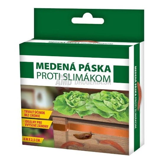 MEDENÁ PÁSKA NA SLIMÁKY 4 M × 2,5 CM