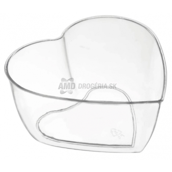 POHÁRIK NA DEZERTY SRDCE PLAST 0,12 L 6 KS