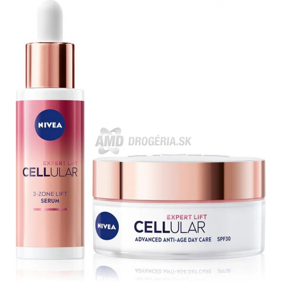 Nivea Cellular Expert Lift duopack, denný krém SPF 30 50 ml + sérum 30 ml