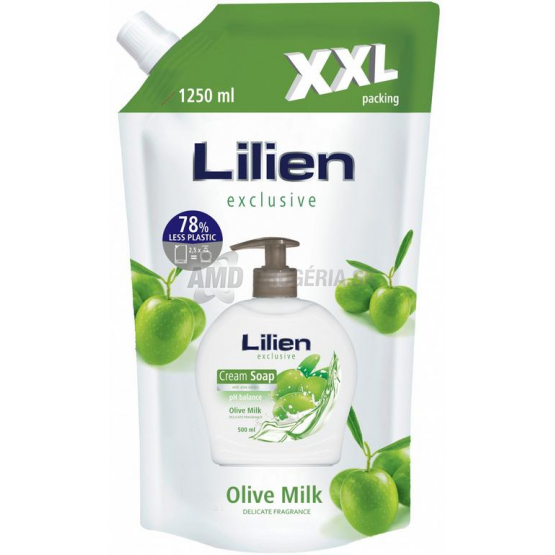 Lilien Tekuté mydlo Olive Milk náhradná náplň, 1,25 l
