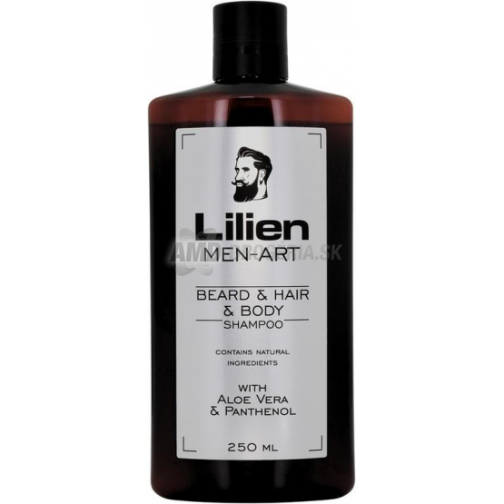 Lilien MEN-ART White pánsky šampón na bradu, vlasy a telo, 250 ml