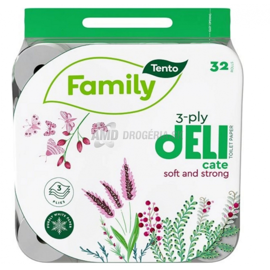 TENTO TOALETRNÝ PAPIER FAMILY DELI 3VRSTVOVÝ  32KS