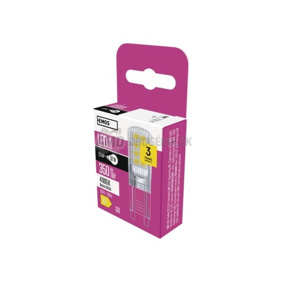Emos LED žiarovka Classic JC G9, 2,5 W, neutrálna biela
