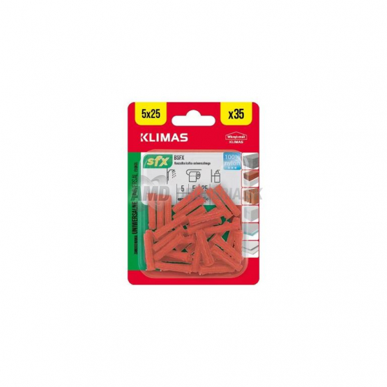 Klimas Hmoždinka uzlovacia univerzálna BSFX, 5x25 mm, 35 ks