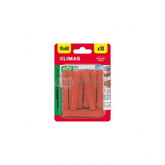 Klimas Hmoždinka uzlovacia univerzálna BSFX 10x60 mm, 10 ks