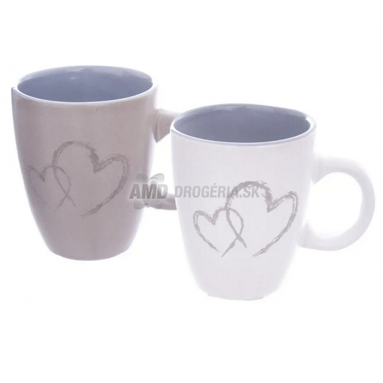 HRNČEK DOUBLE LOVE SRDCE 0,14L 2KS MIX
