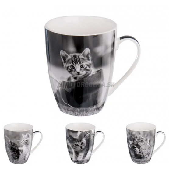 HRNČEK PORCELÁN MAČKA 0,36L MIX