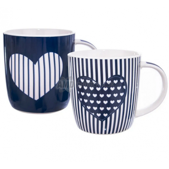 HRNČEK PORCELÁN LOVE SRDCE 0,39L 2KS