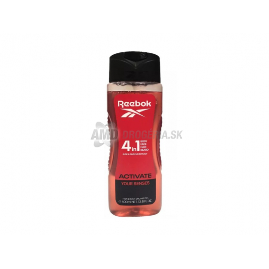 Reebok Activate Your Senses 4v1 sprchový gél pre mužov, 400 ml