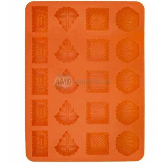 FORMA SILIKÓN LABKY MIX TVAROV 20 ORANŽOVÁ