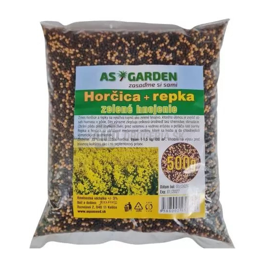 HORČICA + REPKA 500 G ZELENÉ HNOJENIE