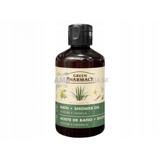 Green Pharmacy Olej do kúpeľa a sprchy Vetiver a Vanilka, 250 ml