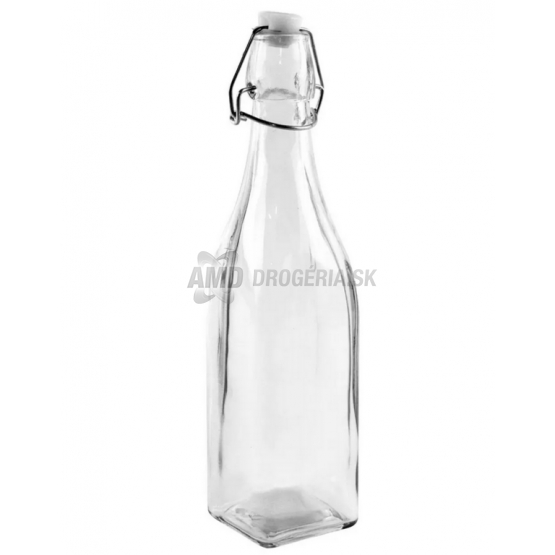 FĽAŠA SKLO/KOV CLIP UZÁVER 1L