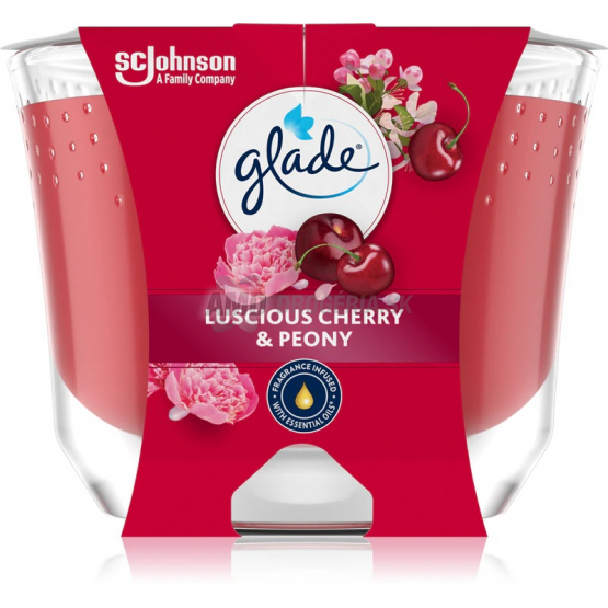 Glade Vonná sviečka Luscious Cherry & Peony, 204 g