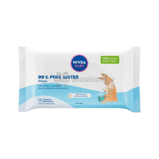 Nivea Baby Pure Water vlhčené utierky, 57 ks