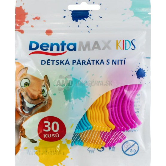 DentaMAX Kids Detské dentálne špáradlá s niťou, 30 ks