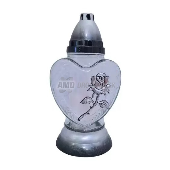 KAHANEC SKLENENÝ SRDCE SILVER ATS1 30 H