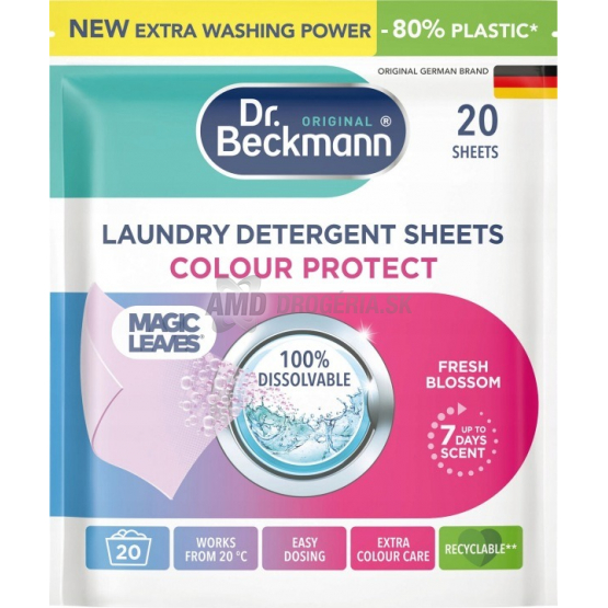 Dr. Beckmann Pracie obrúsky Colour Protect Fresh Blossom, 20 ks