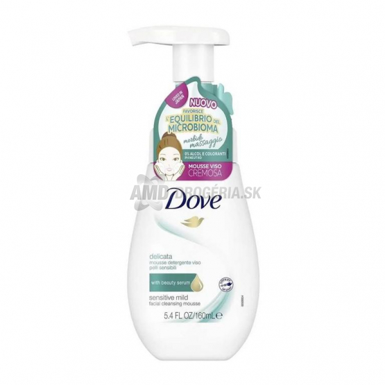 Dove Sensitive Mild čistiaca pena na tvár, 160 ml