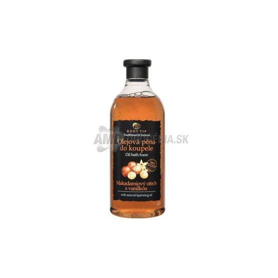 Body Tip Olejová pena do kúpeľa Makadamový orech s vanilkou, 750 ml