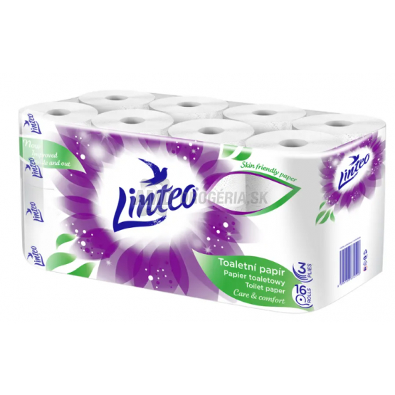 LINTEO TOALETNÝ PAPIER SATIN 3 VRSTVOVÝ 16KS BIELY 20M