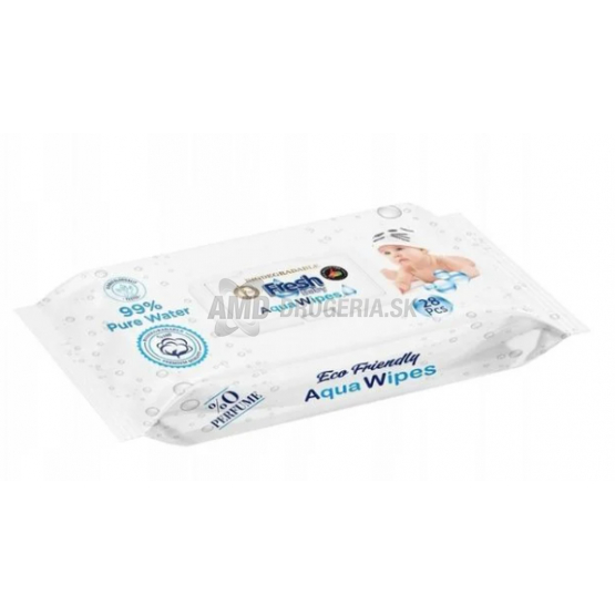FRESH BABY VLHČENÉ UTIERKY AQUA  28KS 