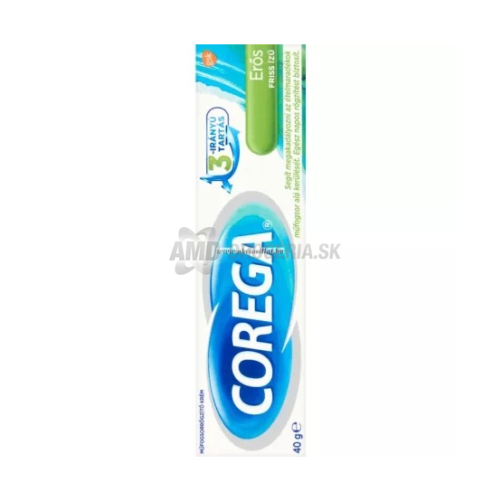 Corega Extra silný fixačný krém na zubné náhrady, svieža príchuť, 40 g