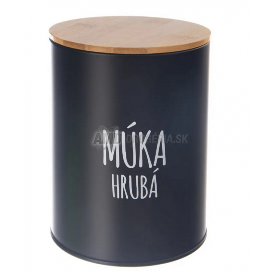 DÓZA PLECH/BAMBUS PR.13CM MÚKA HRUBÁ