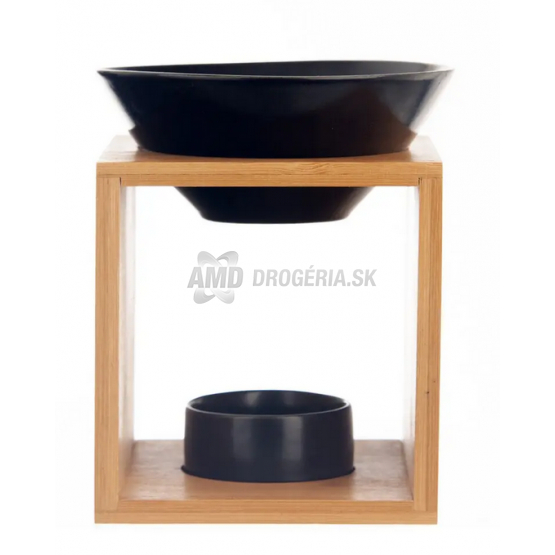 AROMALAMPA PORCELAN/BAMBUS BLACK