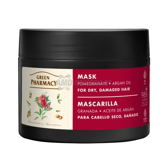 Green Pharmacy Maska na vlasy Pomegranate & Argan Oil, 300 ml