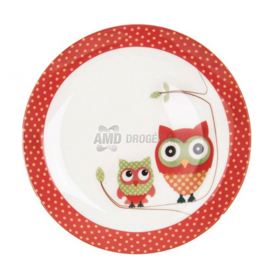 TANIER PORCELÁNOVÝ PLYTKY DETSKÝ SOVA PRIEMER 19CM