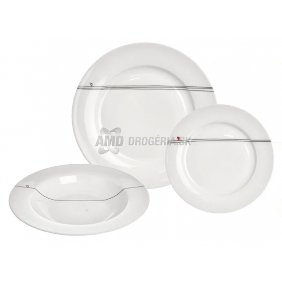 SADA JEDÁLENSKÁ PORCELÁN SRDIEČKA OKRÚHLA 18 KS