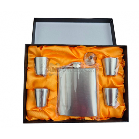 ORION FĽAŠA VRECKOVÁ NEREZ 0,21L SO 4 POHÁRIKMI 